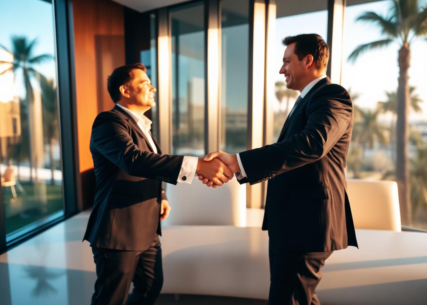 Professionals meeting in a Miami office
